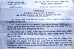 Vận động hỗ trợ trái quy định, một Hiệu trưởng bị xem xét kỷ luật