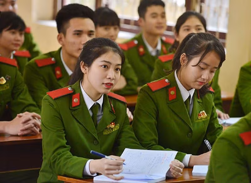 Được vào học các trường ngành công an là ước mơ của nhiều thí sinh. Ảnh minh họa: Báo Hà Nội Mới