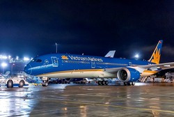 Vietnam Airlines xác nhận chuyến bay bị chậm giờ bay do thời tiết xấu. Ảnh: NVCC.