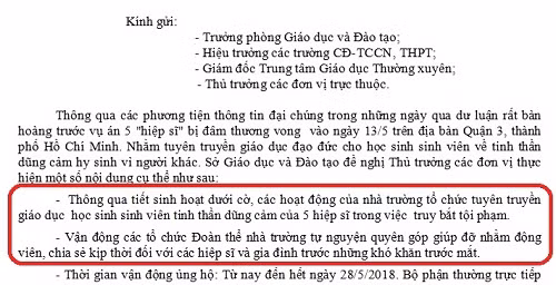 Thông báo của Giám đốc Sở Giáo dục và Đào tạo Thành phố Hồ Chí Minh. (Ảnh chụp màn hình) Thông báo của Giám đốc Sở Giáo dục và Đào tạo Thành phố Hồ Chí Minh. (Ảnh chụp màn hình)