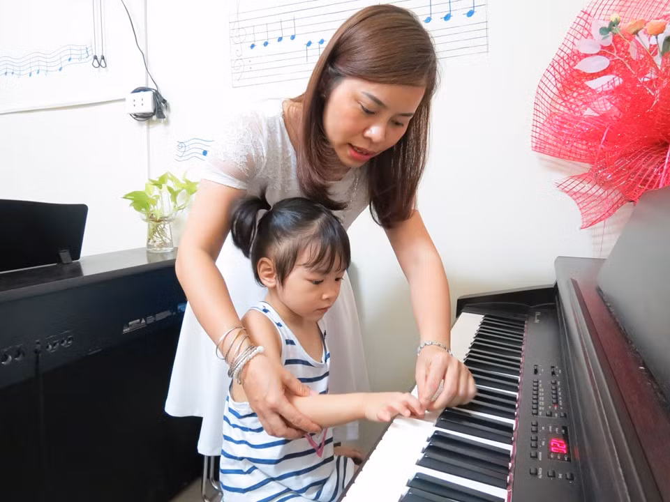 Cô giáo nâng niu từng ngón đàn trẻ thơ, nuôi dưỡng tâm hồn nghệ thuật. Cô giáo nâng niu từng ngón đàn trẻ thơ, nuôi dưỡng tâm hồn nghệ thuật.