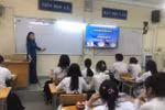 Một tiết học của học sinh lớp 12 Trường trung học phổ thông Phan Đăng Lưu (ảnh: V.D)